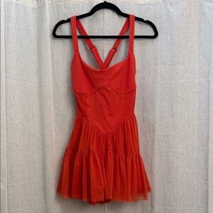 POPFLEX Coral Chemise with Ruffled Skirt